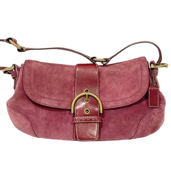 バッグ Vintage Coach Suede Handbag Purple Coach | Bags | Vintage Coach Purple Suede Ergo Hobo Zip